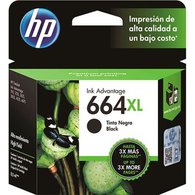 CARTUCHO ORIGINAL HP 664XL PRETO