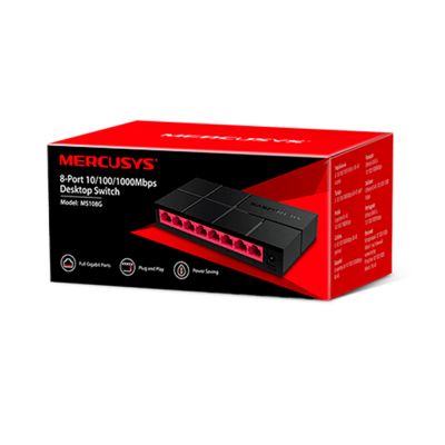 SWITCH 8 PORTAS 10/100/1000MBPS MERCUSYS MS108G